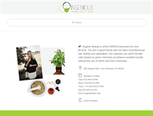 Tablet Screenshot of ingenioussalon.com